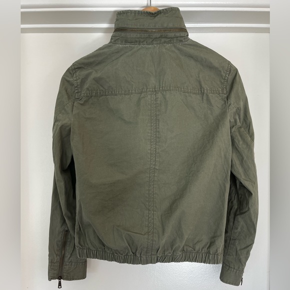 Banana Republic Olive Green Utility Jacket w/Stowable Hood Women’s Size X-Small - Picture 2 of 13